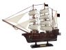 Wooden Ed Lows Rose Pink White Sails Pirate Ship Model 15 - 2