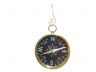 Solid Brass Admirals Black Faced Compass Christmas Ornament 6 - 1