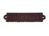 Rustic Red Cast Iron Poop Deck Sign 6 - 1