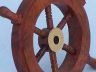 Deluxe Class Wood and Brass Decorative Ship Wheel 6 - 3