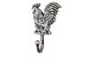 Rustic Silver Cast Iron Rooster Hook 7 - 2