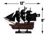 Wooden Black Barts Royal Fortune Black Sails Model Pirate Ship 12 - 9