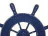 Rustic All Dark Blue Decorative Ship Wheel 9 - 5