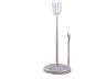 Rustic Silver Cast Iron Fork and Spoon Kitchen Paper Towel Holder 15 - 1