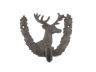 Cast Iron Reindeer with Wreath Decorative Metal Wall Hook 7 - 1