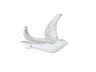 Whitewashed Cast Iron Flying Bird Decorative Metal Wing Wall Hook 5.5 - 2