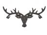 Cast Iron Deer Head Antlers Decorative Metal Wall Hooks 13 - 2