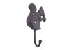 Cast Iron Squirrel with Acorn Decorative Metal Wall Hook 7 - 1