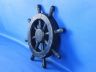 Rustic All Dark Blue Decorative Ship Wheel 12 - 6