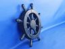 Rustic All Dark Blue Decorative Ship Wheel 12 - 5