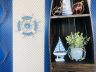 Rustic Light Blue And White Decorative Ship Wheel With Anchor 12 - 2