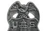 Antique Silver Cast Iron US Lighthouse Service Sign 9 - 3