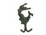 Antique Seaworn Bronze Cast Iron Mermaid Key Hook 6 - 1