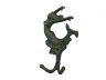 Antique Seaworn Bronze Cast Iron Mermaid Key Hook 6 - 2