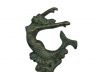 Antique Seaworn Bronze Cast Iron Mermaid Key Hook 6 - 3