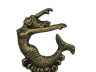 Antique Gold Cast Iron Mermaid Key Hook 6 - 3