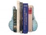 Set of 2- Light Blue Whitewashed Cast Iron Sailors Knot Book Ends 10 - 1