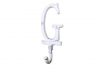 Whitewashed Cast Iron Letter G Alphabet Wall Hook 6 - 1