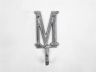 Rustic Silver Cast Iron Letter M Alphabet Wall Hook 6 - 1