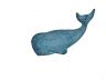 Light Blue Whitewashed Cast Iron Whale Paperweight 5 - 1