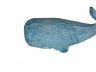 Light Blue Whitewashed Cast Iron Whale Paperweight 5 - 3