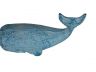 Light Blue Whitewashed Cast Iron Whale Paperweight 5 - 4