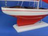 Wooden Red Pacific Sailer with Red Sails Model Sailboat Decoration 25  - 7