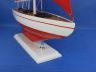 Wooden Red Pacific Sailer with Red Sails Model Sailboat Decoration 25  - 8