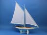 Wooden Americas Cup Contender Light Blue Model Sailboat Decoration 18 - 4