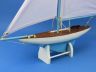 Wooden Americas Cup Contender Light Blue Model Sailboat Decoration 18 - 1