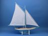 Wooden Americas Cup Contender Light Blue Model Sailboat Decoration 18 - 5