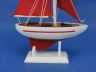Wooden Red Sailboat Model with Red Sails Christmas Tree Ornament 9 - 3