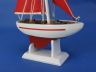 Wooden Red Pacific Sailer with Red Sails Model Sailboat Decoration 9 - 2