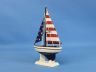 Wooden USA Flag Sailer Model Sailboat Decoration 9 - 3