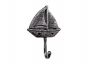 Rustic Silver Cast Iron Sailboat Wall Hook 7 - 2
