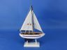 Wooden Blue Sailboat Christmas Tree Ornament 9 - 3