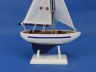 Wooden Blue Sailboat Christmas Tree Ornament 9 - 2
