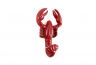 Rustic Red Cast Iron Decorative Wall Mounted Lobster Hook 5 - 2