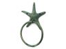 Antique Bronze Cast Iron Starfish Towel Holder 8.5 - 2
