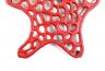 Rustic Red Cast Iron Starfish Trivet 7 - 2