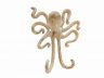Aged White Cast Iron Decorative Wall Mounted Octopus Hooks 6 - 1