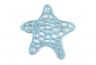 Rustic Light Blue Cast Iron Starfish Trivet 7 - 1