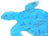 Wooden Rustic Light Blue Sea Turtle Wall Mounted Decoration 25 - 1