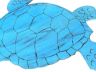 Wooden Rustic Light Blue Sea Turtle Wall Mounted Decoration 25 - 2