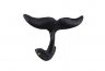 Rustic Black Cast Iron Decorative Whale Tail Hook 5 - 3