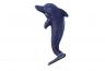 Rustic Dark Blue Cast Iron Dolphin Hook 7 - 2