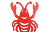 Rustic Red Cast Iron Lobster Trivet 11 - 2
