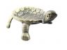 Antique Gold Cast Iron Standing Turtle Plate 9 - 3