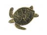 Antique Gold Cast Iron Sea Turtle Decorative Bowl 7 - 2