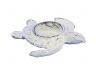Whitewashed Cast Iron Turtle Decorative Tealight Holder 4.5 - 1